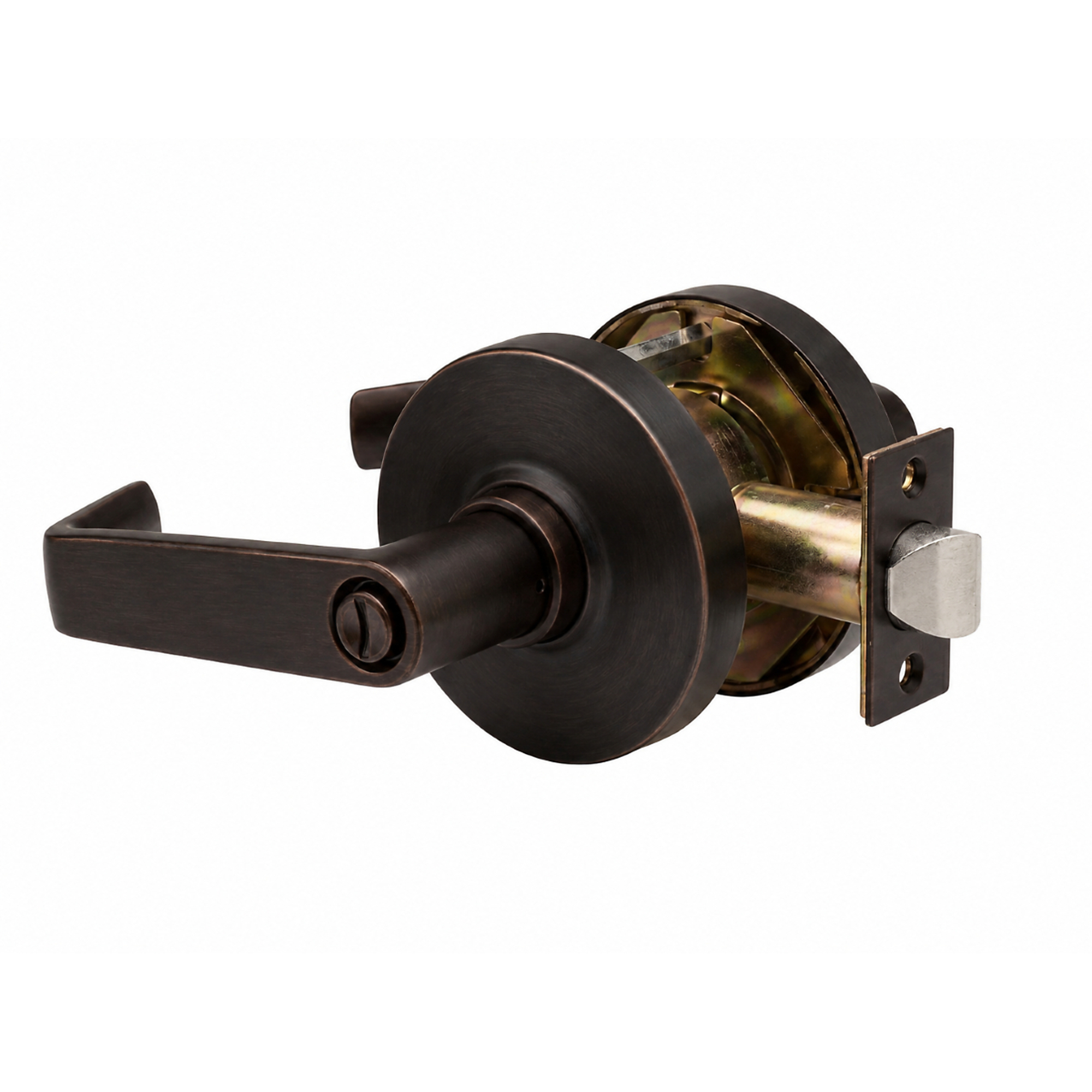 Trans-Atlantic, LHV Series Heavy-Duty Commercial Cylindrical Lever, Grade 1 Privacy in Oil-rubbed Bronze, #DL-LHV40-US10B